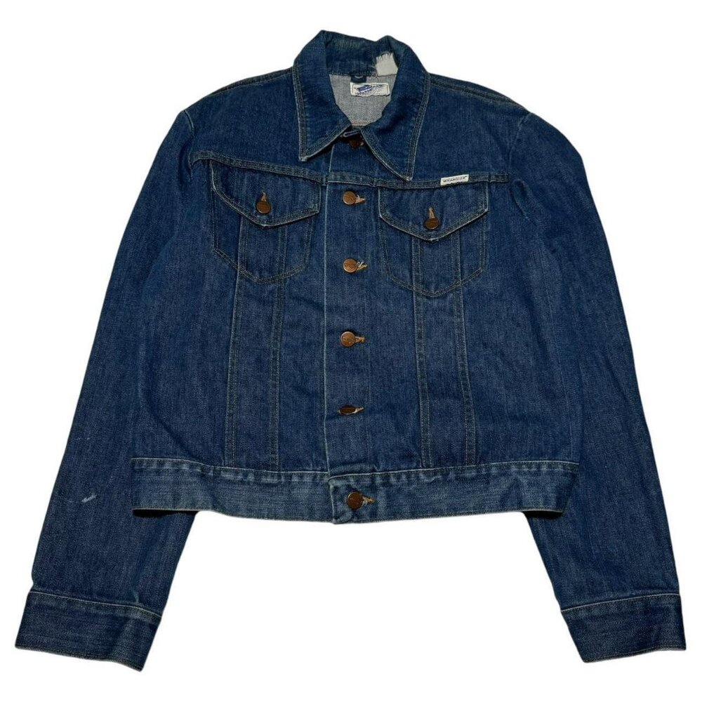Vintage 1970s Wrangler Denim Trucker Jean Jacket Men's Small - Picture 1 of 6